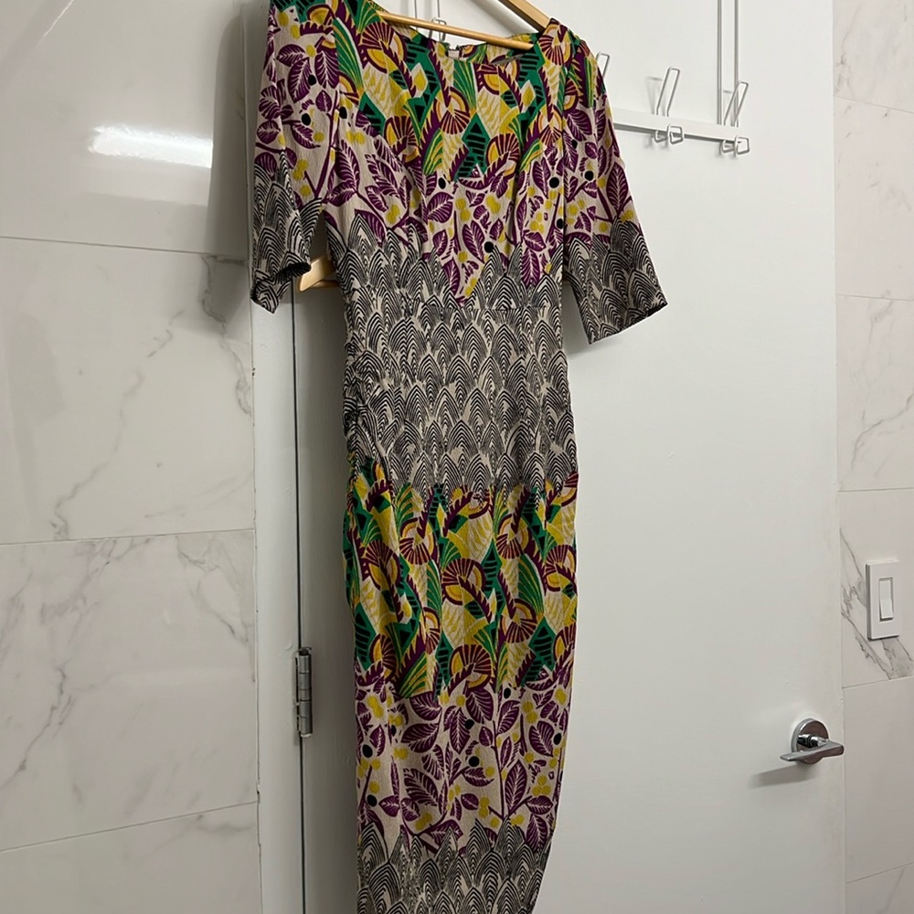 Tracy Reese tropical with sleeves below the knee dress